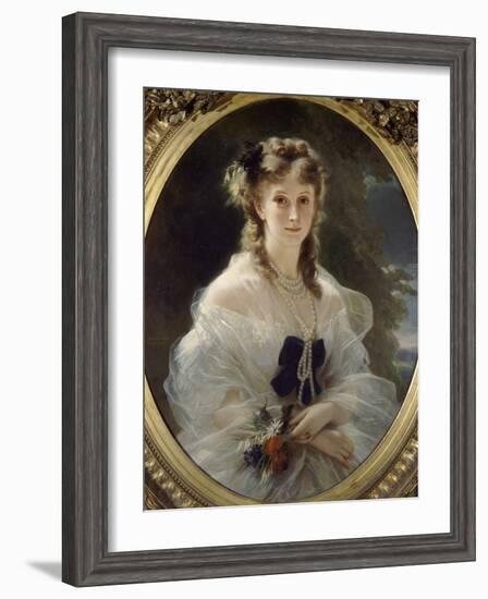 Portrait de la duchesse de Morny, née princesse Troubetzkoï-Franz Xaver Winterhalter-Framed Giclee Print