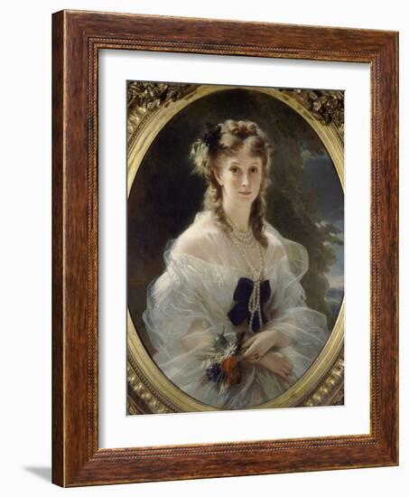 Portrait de la duchesse de Morny, née princesse Troubetzkoï-Franz Xaver Winterhalter-Framed Giclee Print