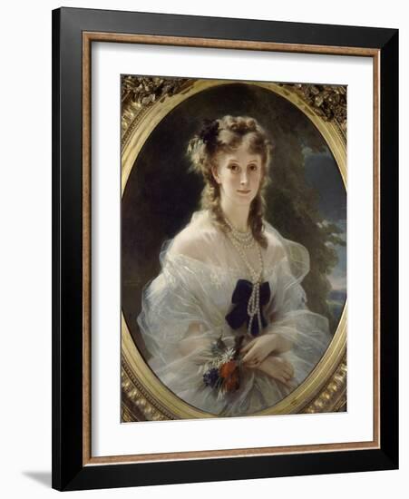 Portrait de la duchesse de Morny, née princesse Troubetzkoï-Franz Xaver Winterhalter-Framed Giclee Print