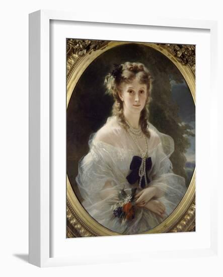 Portrait de la duchesse de Morny, née princesse Troubetzkoï-Franz Xaver Winterhalter-Framed Giclee Print