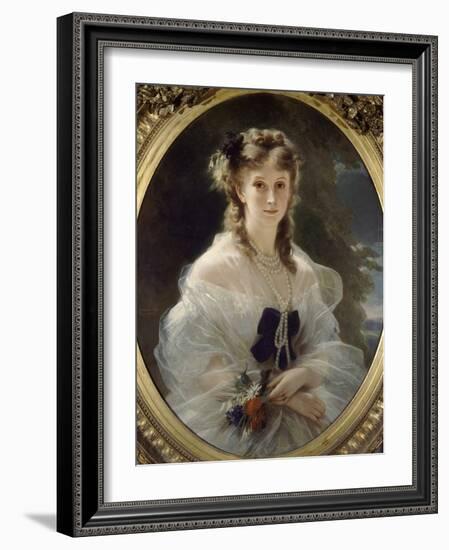 Portrait de la duchesse de Morny, née princesse Troubetzkoï-Franz Xaver Winterhalter-Framed Giclee Print