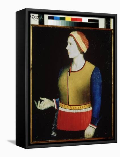 Portrait De La Femme De L'artiste (Portrait of the Artist's Wife). Peinture De Kasimir Severinovich-Kazimir Severinovich Malevich-Framed Premier Image Canvas