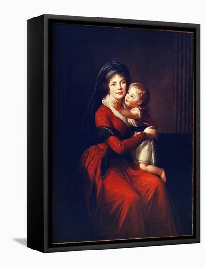 Portrait De La Princesse Alexandra Petrovna Galitzine (Golitsyna Ou Galitzyne) Nee Protassov (1774--Elisabeth Louise Vigee-LeBrun-Framed Premier Image Canvas