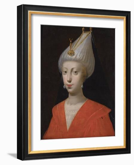 Portrait De La Sultane Roxelane (Russelazie (La Ruthenienne), Ou Hurrem (Nee Anastasia Lisovska, V-Italian School-Framed Giclee Print