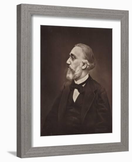 Portrait de Léon Gambetta (1838-1882), homme politique et avocat français-Ludovic Baschet-Framed Giclee Print