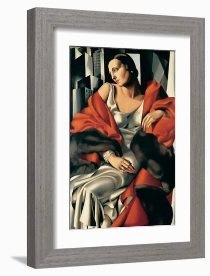 Portrait de Madame Boucard-Tamara de Lempicka-Framed Premium Giclee Print