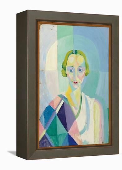 Portrait De Madame Heim, 1926-27 (Oil on Board)-Robert Delaunay-Framed Premier Image Canvas