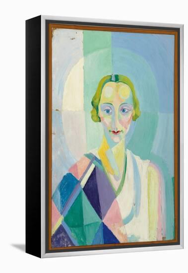 Portrait De Madame Heim, 1926-27 (Oil on Board)-Robert Delaunay-Framed Premier Image Canvas