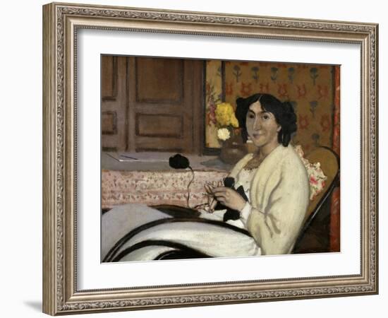 Portrait de Madame Rodrigues-Vallotton, the Artist's Wife, 1902-Félix Vallotton-Framed Giclee Print