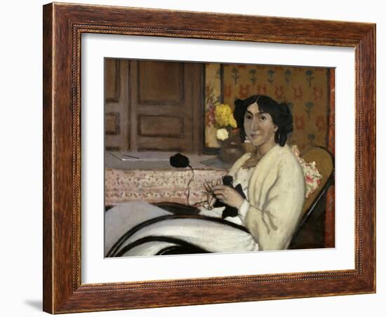 Portrait de Madame Rodrigues-Vallotton, the Artist's Wife, 1902-Félix Vallotton-Framed Giclee Print