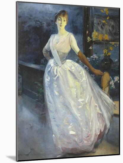 Portrait de madame Roger Jourdain, femme du peintre-Albert Besnard-Mounted Giclee Print