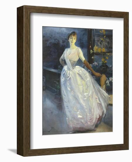 Portrait de madame Roger Jourdain, femme du peintre-Albert Besnard-Framed Giclee Print