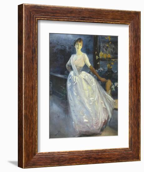 Portrait de madame Roger Jourdain, femme du peintre-Albert Besnard-Framed Giclee Print