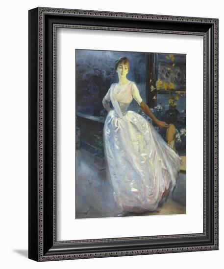 Portrait de madame Roger Jourdain, femme du peintre-Albert Besnard-Framed Giclee Print