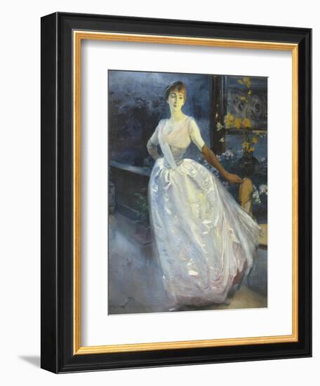 Portrait de madame Roger Jourdain, femme du peintre-Albert Besnard-Framed Giclee Print