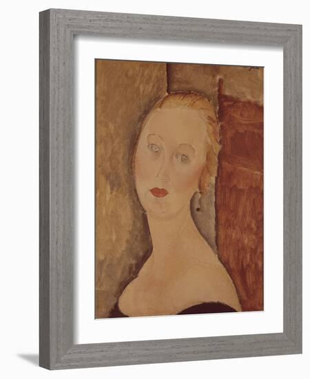 Portrait de madame Sauvage-Amedeo Modigliani-Framed Giclee Print