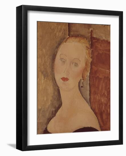 Portrait de madame Sauvage-Amedeo Modigliani-Framed Giclee Print