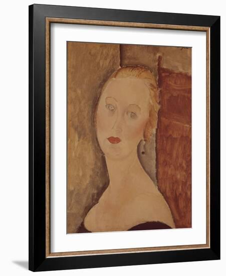 Portrait de madame Sauvage-Amedeo Modigliani-Framed Giclee Print