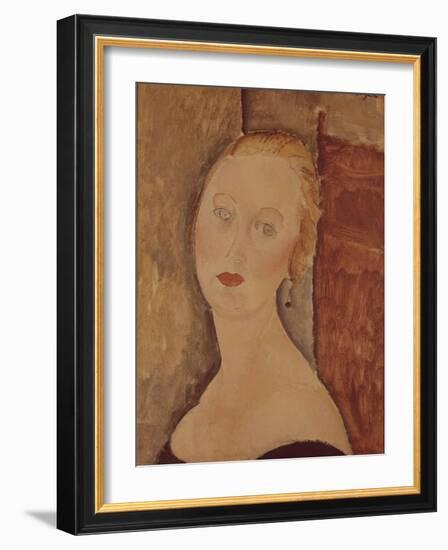 Portrait de madame Sauvage-Amedeo Modigliani-Framed Giclee Print