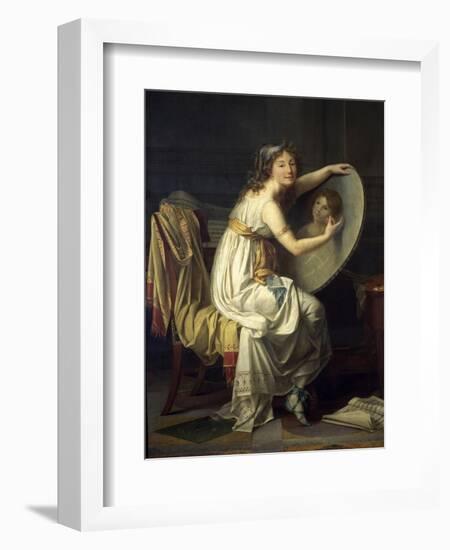 Portrait de mademoiselle Ducreux dit autrefois portrait de madame Vigée Lebrun-Jacques-Louis David-Framed Giclee Print