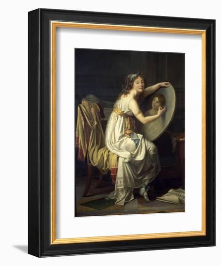 Portrait de mademoiselle Ducreux dit autrefois portrait de madame Vigée Lebrun-Jacques-Louis David-Framed Giclee Print