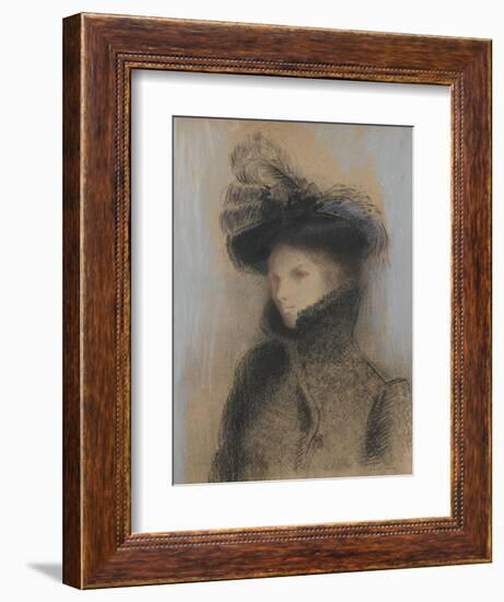 Portrait de Marie Botkin-Odilon Redon-Framed Giclee Print