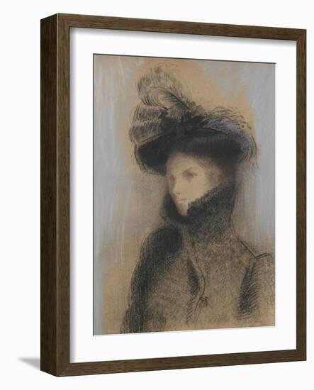 Portrait de Marie Botkin-Odilon Redon-Framed Giclee Print