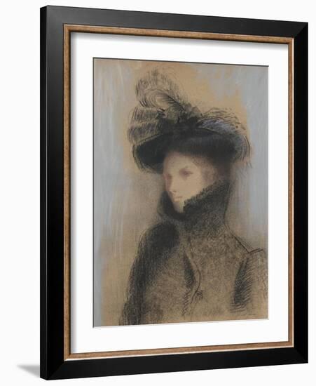 Portrait de Marie Botkin-Odilon Redon-Framed Giclee Print