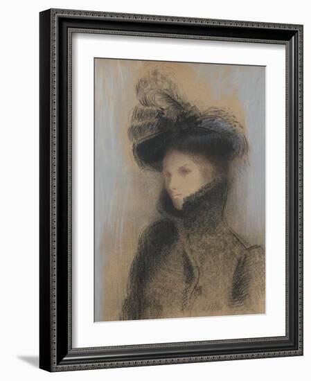 Portrait de Marie Botkin-Odilon Redon-Framed Giclee Print