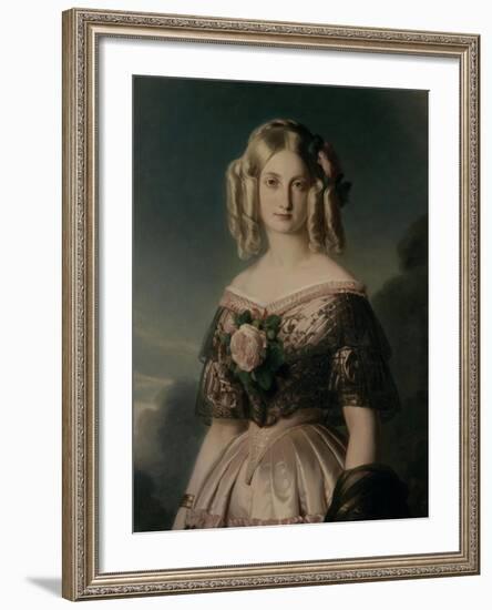 Portrait de Marie Caroline Auguste de Bourbon, duchesse d'Aumale (1822-1869)-Franz Xaver Winterhalter-Framed Giclee Print