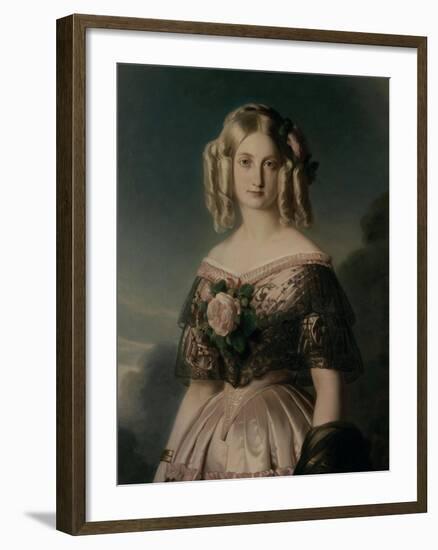 Portrait de Marie Caroline Auguste de Bourbon, duchesse d'Aumale (1822-1869)-Franz Xaver Winterhalter-Framed Giclee Print