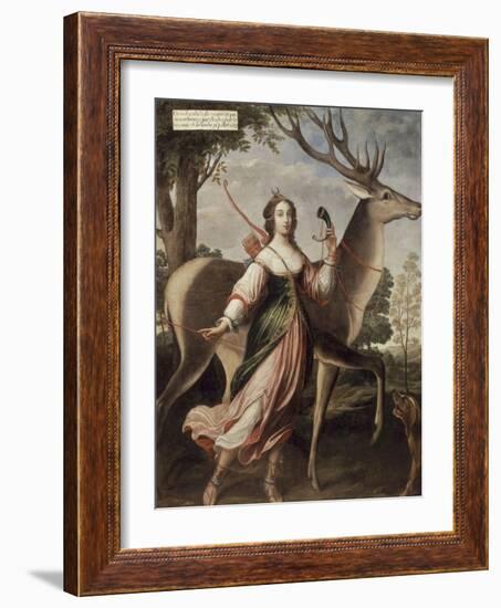 Portrait de Marie de Rohan de Montbazon, duchesse de Luynes puis de Chevreuse (1600-1679)-Claude Deruet-Framed Giclee Print