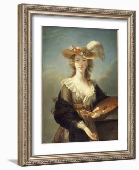 Portrait de Marie-Louise-Elisabeth Vigée-Le Brun (1755-1842), peintre-Elisabeth Louise Vigée-LeBrun-Framed Giclee Print