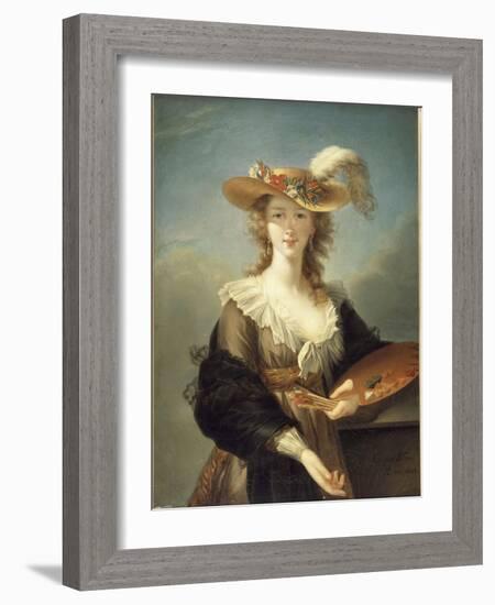 Portrait de Marie-Louise-Elisabeth Vigée-Le Brun (1755-1842), peintre-Elisabeth Louise Vigée-LeBrun-Framed Giclee Print