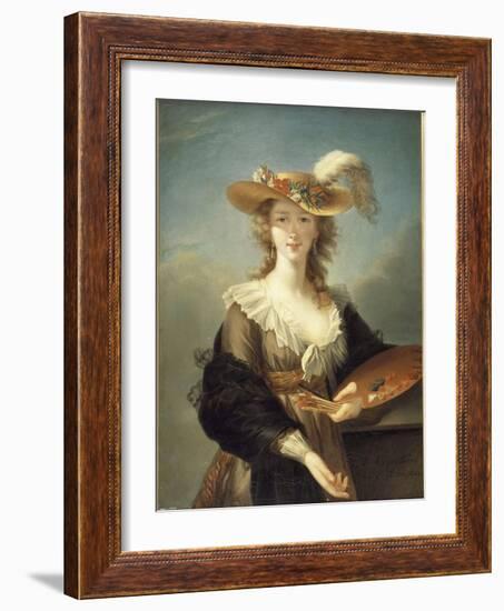 Portrait de Marie-Louise-Elisabeth Vigée-Le Brun (1755-1842), peintre-Elisabeth Louise Vigée-LeBrun-Framed Giclee Print