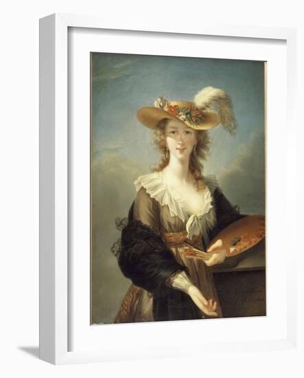 Portrait de Marie-Louise-Elisabeth Vigée-Le Brun (1755-1842), peintre-Elisabeth Louise Vigée-LeBrun-Framed Giclee Print