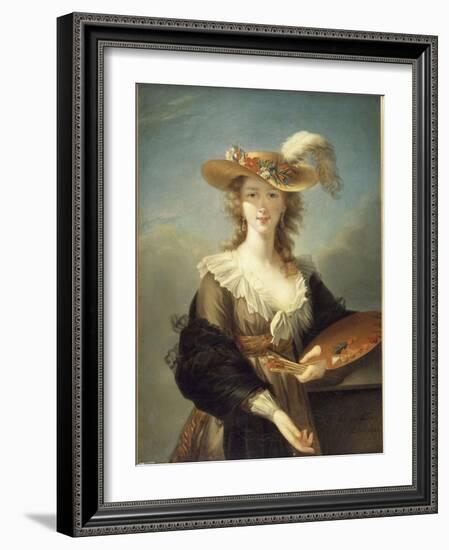 Portrait de Marie-Louise-Elisabeth Vigée-Le Brun (1755-1842), peintre-Elisabeth Louise Vigée-LeBrun-Framed Giclee Print