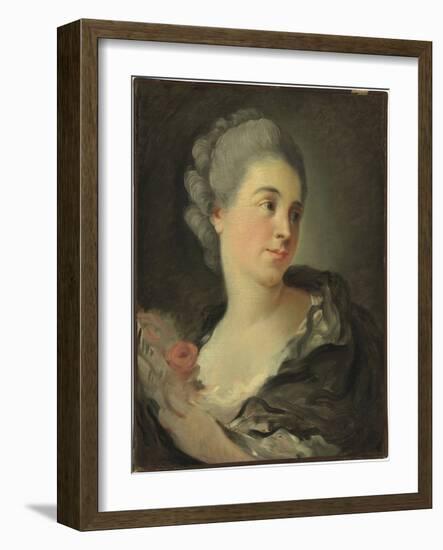 Portrait De Marie Therese Colombe - Peinture De Jean Honore Fragonard (1732-1806), Huile Sur Toile,-Jean-Honore Fragonard-Framed Giclee Print