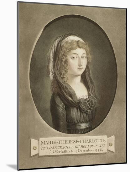 Portrait de Marie-Thérèse de France, madame Royale, éxécuté lors de son éch-Christian Von Mechel-Mounted Giclee Print