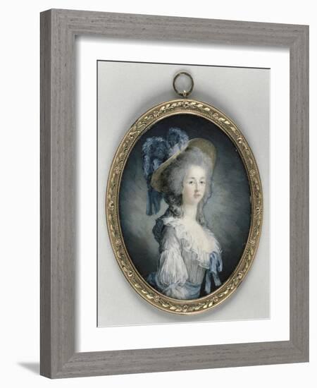 Portrait de Marie-Thérèse Louise de Savoie Carignan, princesse de Lamballe, surintendante de la-Joseph Boze-Framed Giclee Print