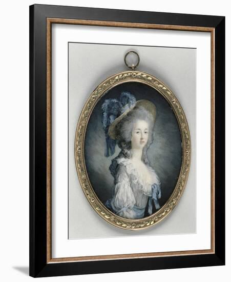 Portrait de Marie-Thérèse Louise de Savoie Carignan, princesse de Lamballe, surintendante de la-Joseph Boze-Framed Giclee Print