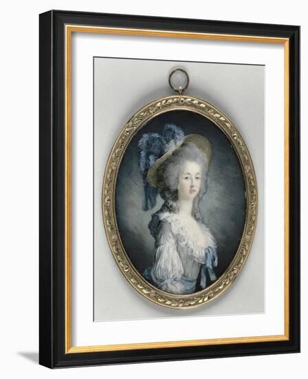 Portrait de Marie-Thérèse Louise de Savoie Carignan, princesse de Lamballe, surintendante de la-Joseph Boze-Framed Giclee Print