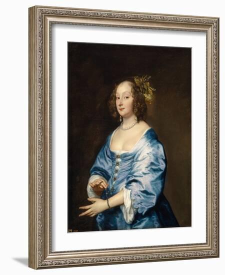 Portrait De Mary Ruthven Epouse De L'artiste  (Portrait of Mary (Nee Ruthven), Lady Van Dyck) Pein-Anthony Van Dyck-Framed Giclee Print