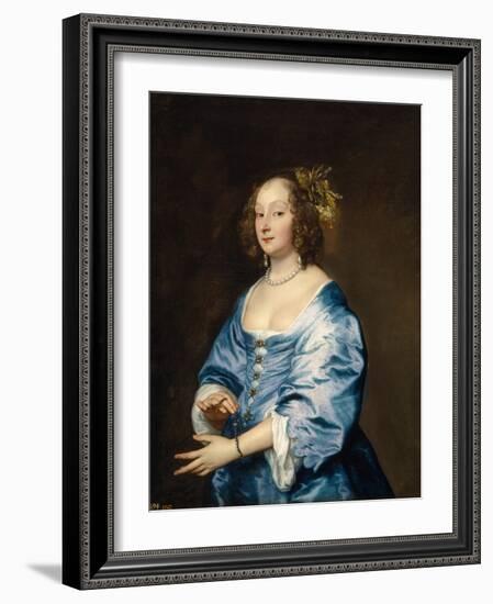 Portrait De Mary Ruthven Epouse De L'artiste  (Portrait of Mary (Nee Ruthven), Lady Van Dyck) Pein-Anthony Van Dyck-Framed Giclee Print