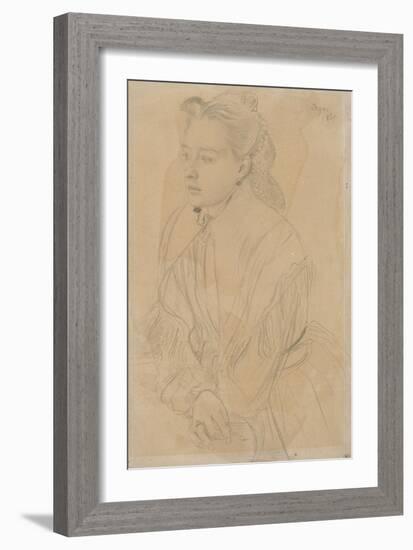 Portrait de Melle Héléne Hertel-Edgar Degas-Framed Giclee Print