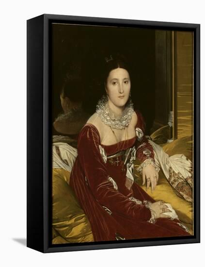 Portrait de Mme de Senonnes-Jean-Auguste-Dominique Ingres-Framed Premier Image Canvas