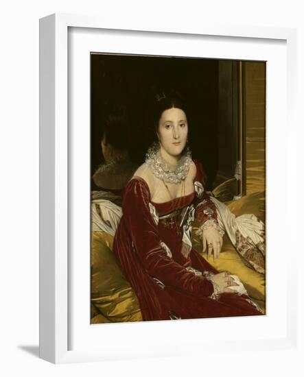 Portrait de Mme de Senonnes-Jean-Auguste-Dominique Ingres-Framed Giclee Print