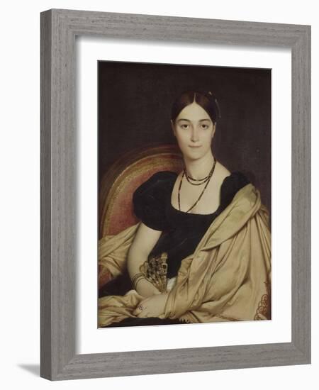 Portrait de Mme Duvauçay-Jean-Auguste-Dominique Ingres-Framed Giclee Print