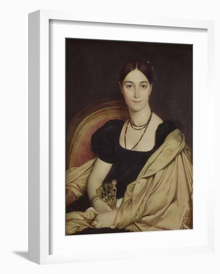 Portrait de Mme Duvauçay-Jean-Auguste-Dominique Ingres-Framed Giclee Print