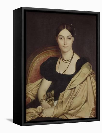 Portrait de Mme Duvauçay-Jean-Auguste-Dominique Ingres-Framed Premier Image Canvas